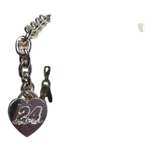 Nascar Collectable Jeff Gordon Signed Windcraft 7.5” Heart Charm Bracelet